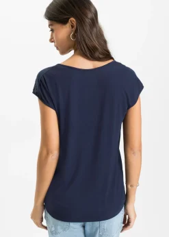 Top con hombros de encaje Mujer Camisetas