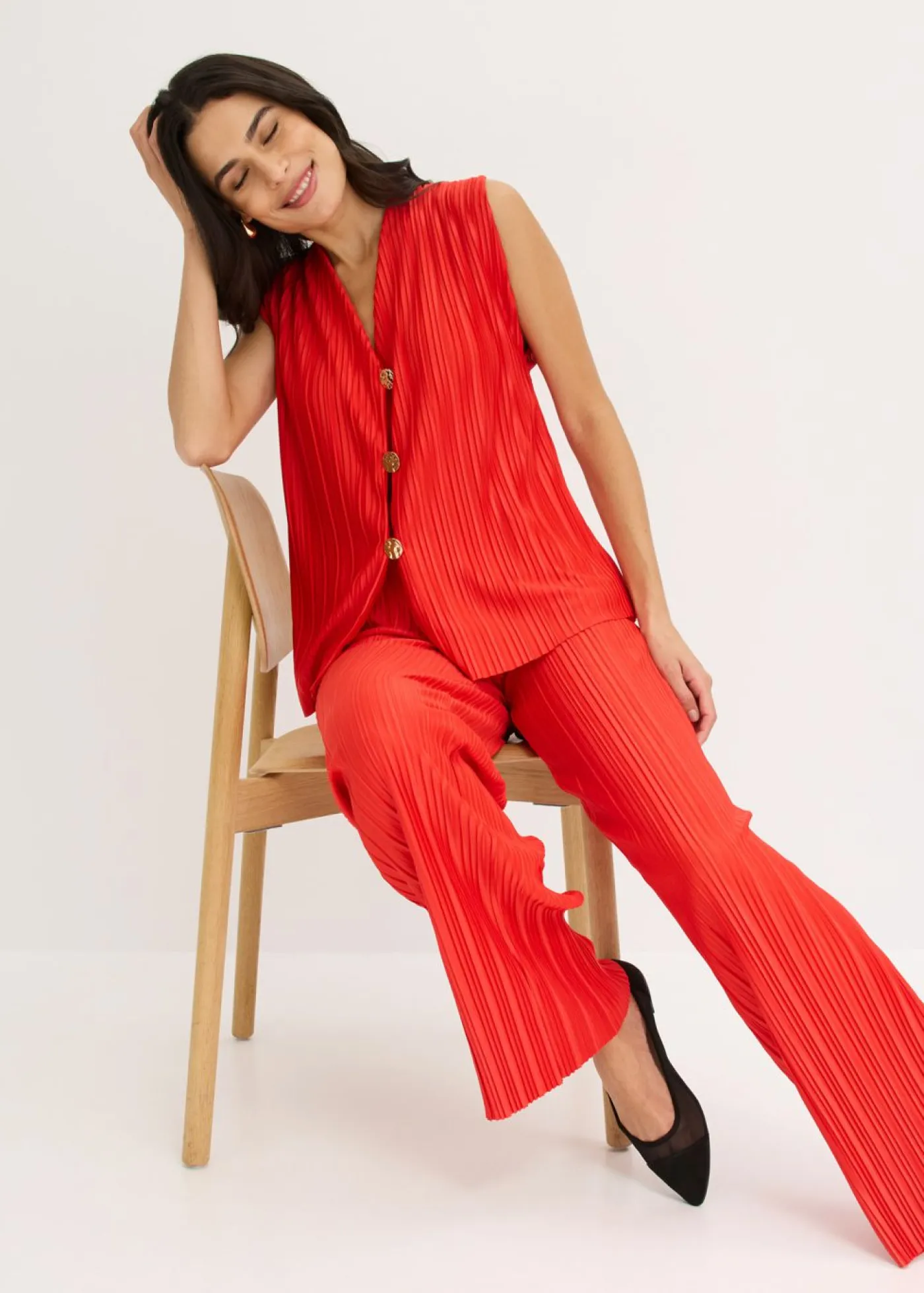 Top con plisado Mujer Camisetas