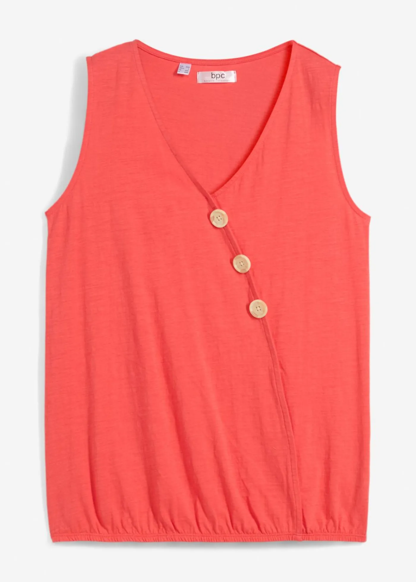 Discount Top de algodón con diseño cruzado y cintura elástica Mujer Camisas Y Blusas|Camisetas