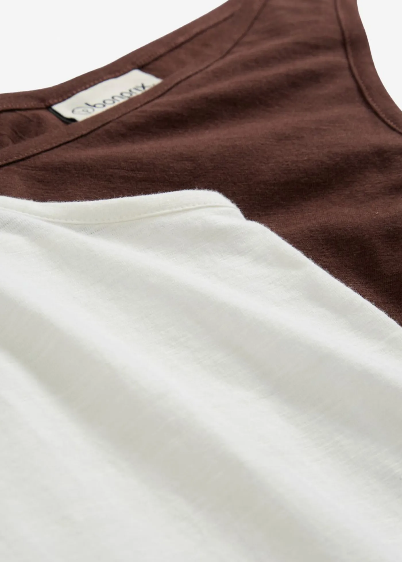 Clearance Top de algodón orgánico puro (2 unidades) Mujer Camisetas Interiores|Básicos