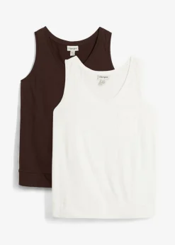 Online Top de algodón orgánico puro (2 unidades) Mujer Camisetas Interiores|Básicos