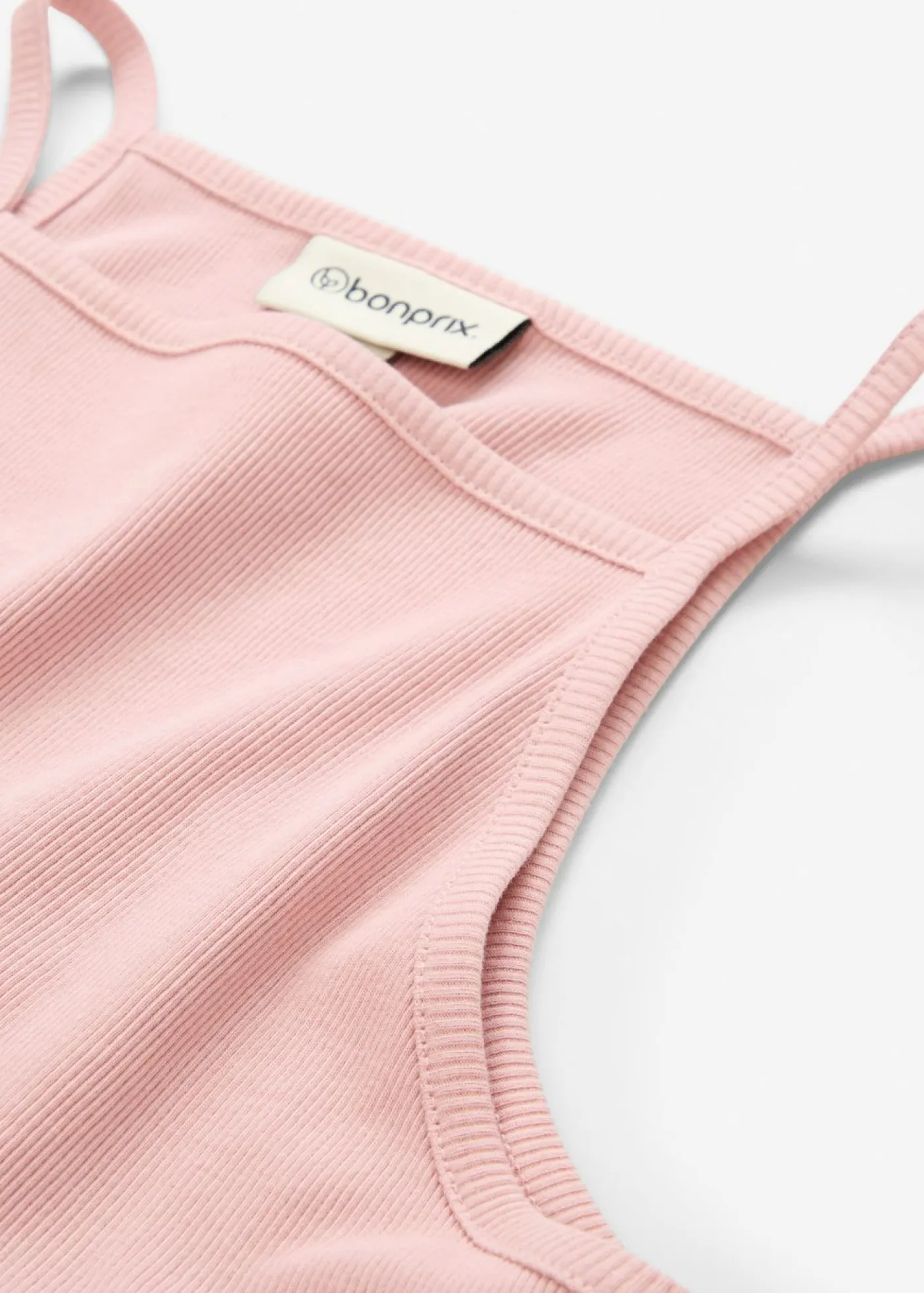 Sale Top de algodón orgánico puro de canalé Mujer Camisetas