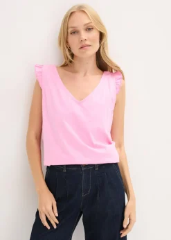 New Top de algodón orgánico puro Mujer Camisetas|Novedades