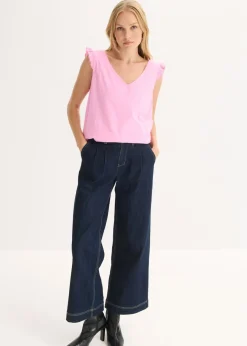 New Top de algodón orgánico puro Mujer Camisetas|Novedades