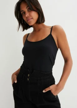 Online Top de algodón orgánico puro con tirantes finos (2 unidades) Mujer Camisetas Interiores|Básicos