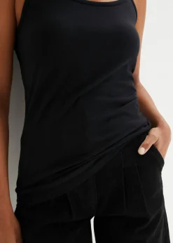 Online Top de algodón orgánico puro con tirantes finos (2 unidades) Mujer Camisetas Interiores|Básicos