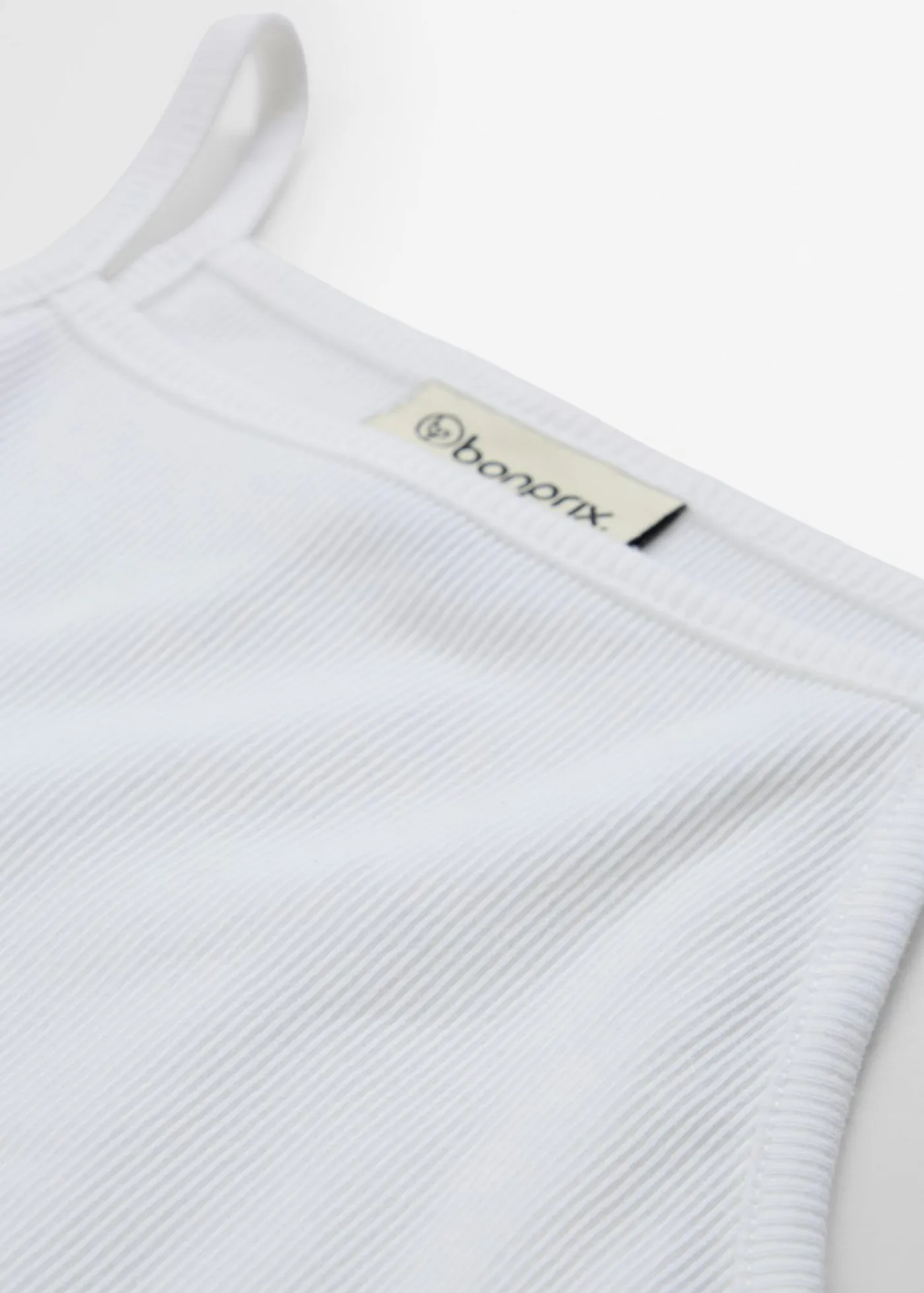 Online Top de algodón orgánico puro de canalé Mujer Camisetas