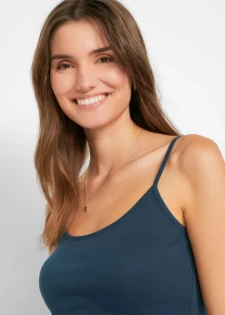 Best Top de algodón puro con tirantes finos (3 unidades) Mujer Camisetas Interiores|Básicos