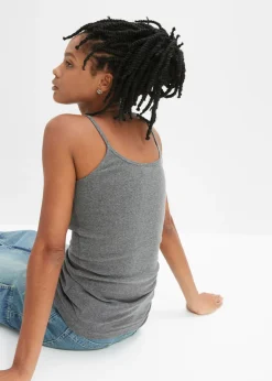 New Top de algodón puro con tirantes finos (2 unidades) Mujer Camisetas Interiores|Básicos