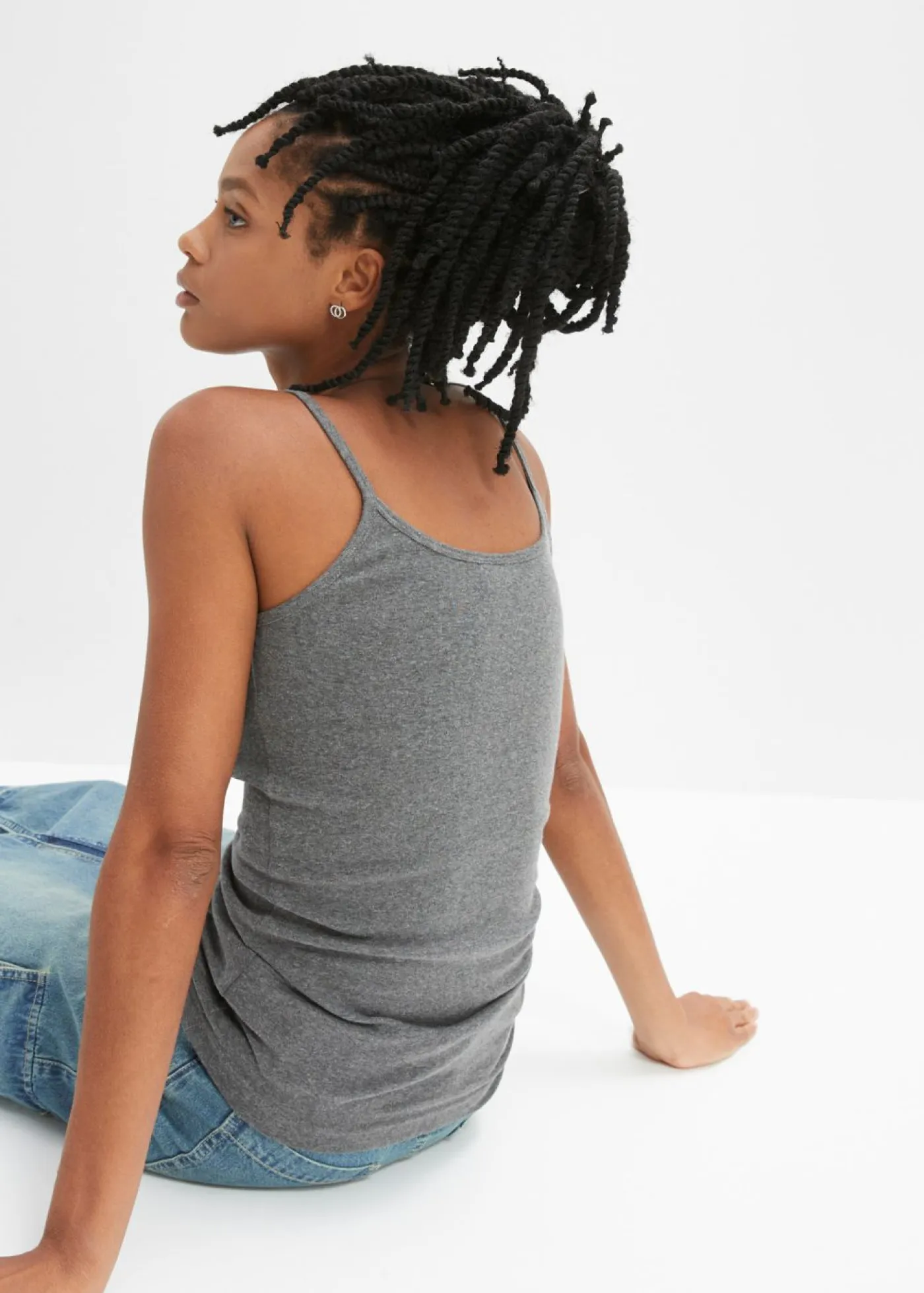 New Top de algodón puro con tirantes finos (2 unidades) Mujer Camisetas Interiores|Básicos