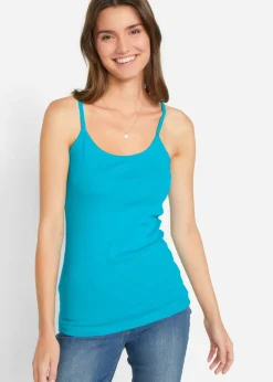 Outlet Top de algodón puro con tirantes finos (3 unidades) Mujer Camisetas Interiores|Básicos