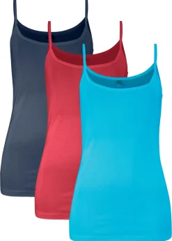 Sale Top de algodón puro con tirantes finos (3 unidades) Mujer Camisetas Interiores|Básicos