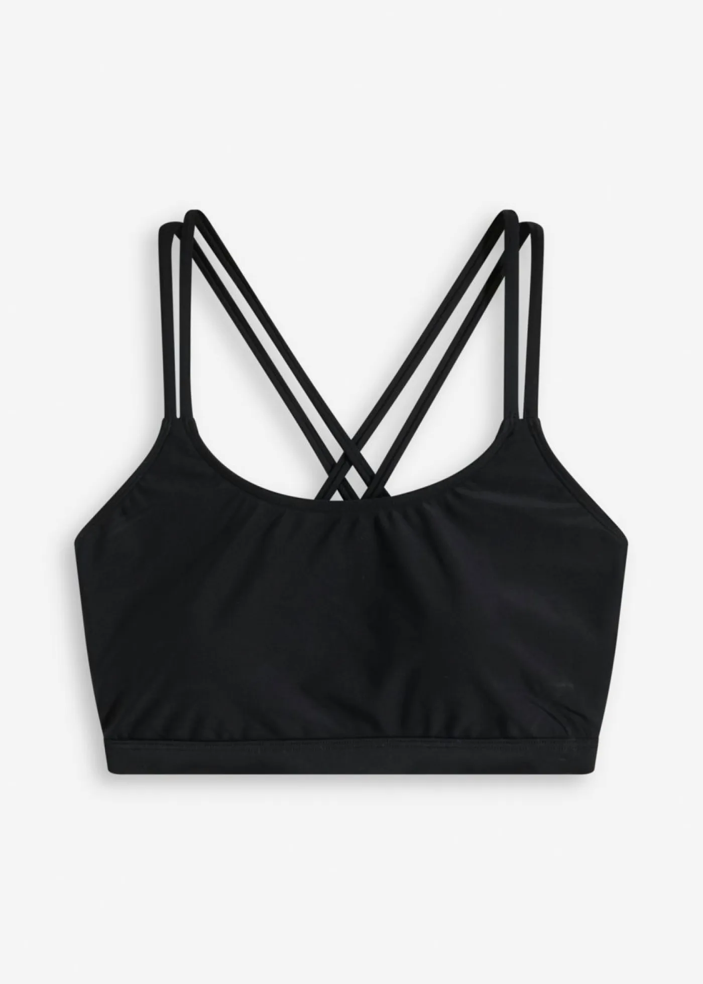 Top de bikini bustier con tirantes cruzados Mujer Conjuntos De Traje De Baño|Ropa De Baño Deportiva