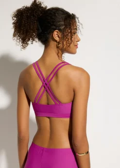 Outlet Top de bikini bustier con tirantes cruzados Mujer Conjuntos De Traje De Baño|Ropa De Baño Deportiva