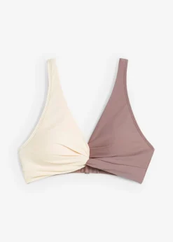 Discount Top de bikini tipo bustier con detalle anudado Mujer Conjuntos De Traje De Baño|Bikinis