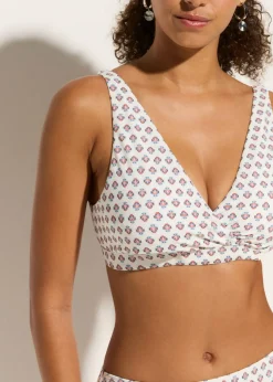 Clearance Top de bikini tipo bustier con escote en V Mujer Conjuntos De Traje De Baño|Bikinis