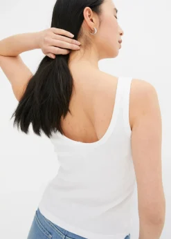 Sale Top de canalé de algodón orgánico puro (2 unidades) Mujer Camisetas