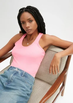 Discount Top de canalé de algodón orgánico (2 unidades) Mujer Camisetas Interiores|Básicos