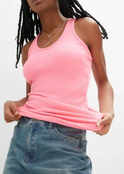 Discount Top de canalé de algodón orgánico (2 unidades) Mujer Camisetas Interiores|Básicos