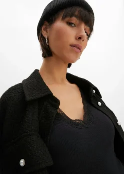 Top de canalé de mezcla de viscosa suave (2 unidades) Mujer Camisetas