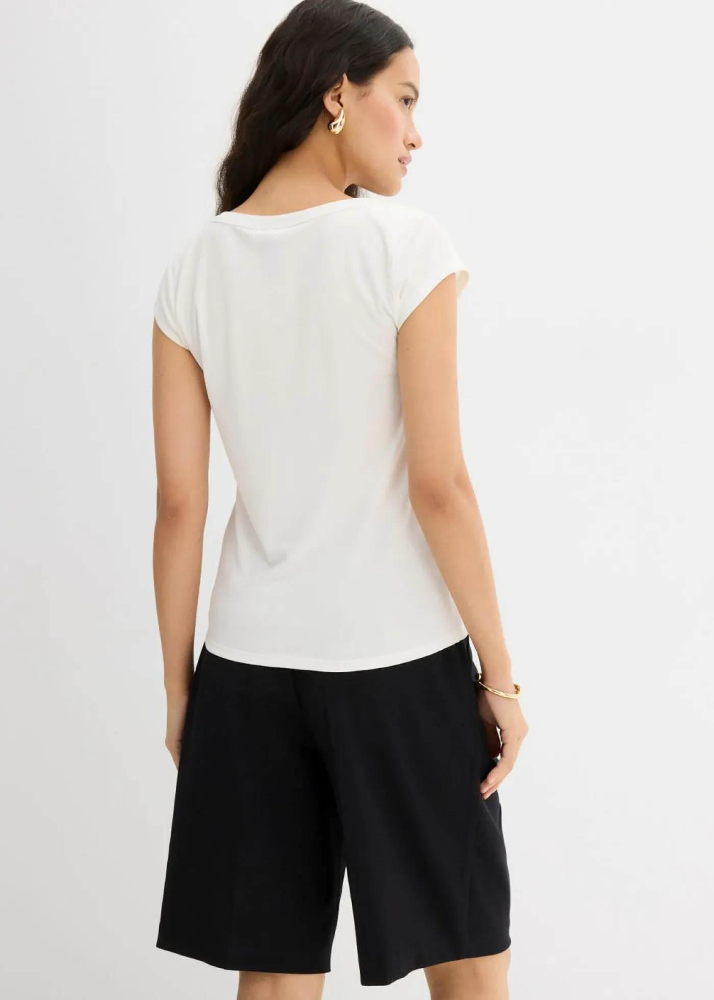 Online Top de canalé de mezcla suave de modal Mujer Esenciales|Camisetas
