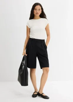 Online Top de canalé de mezcla suave de modal Mujer Esenciales|Camisetas