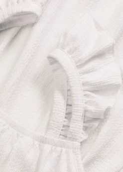 Outlet Top de crepé de punto con tirantes con volantes Mujer Camisetas