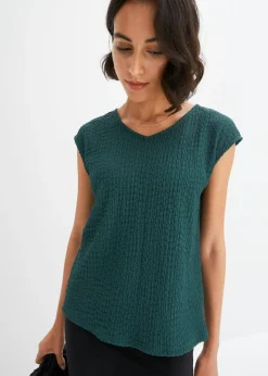 Clearance Top de crepé ligero Mujer Camisetas