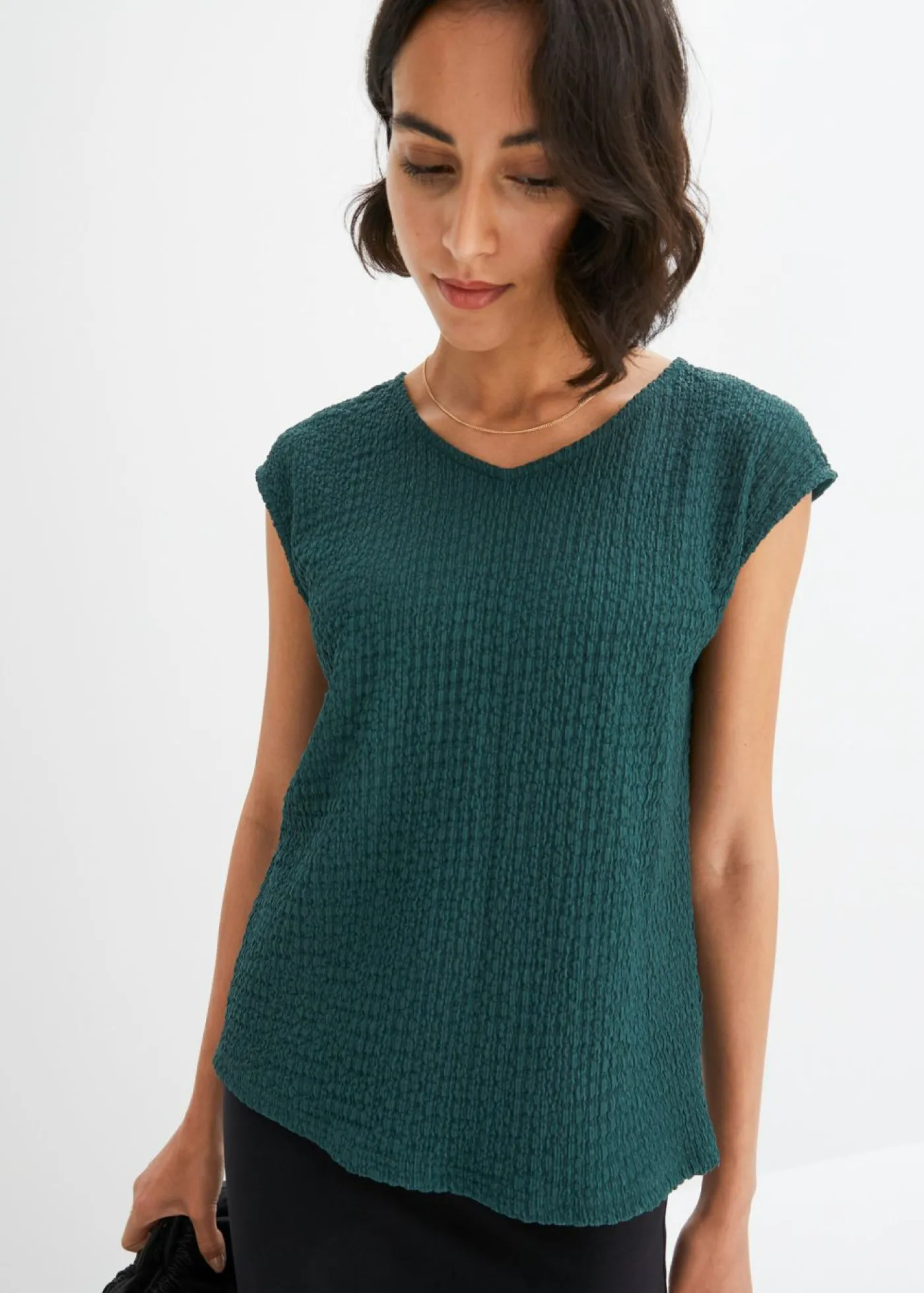 Clearance Top de crepé ligero Mujer Camisetas