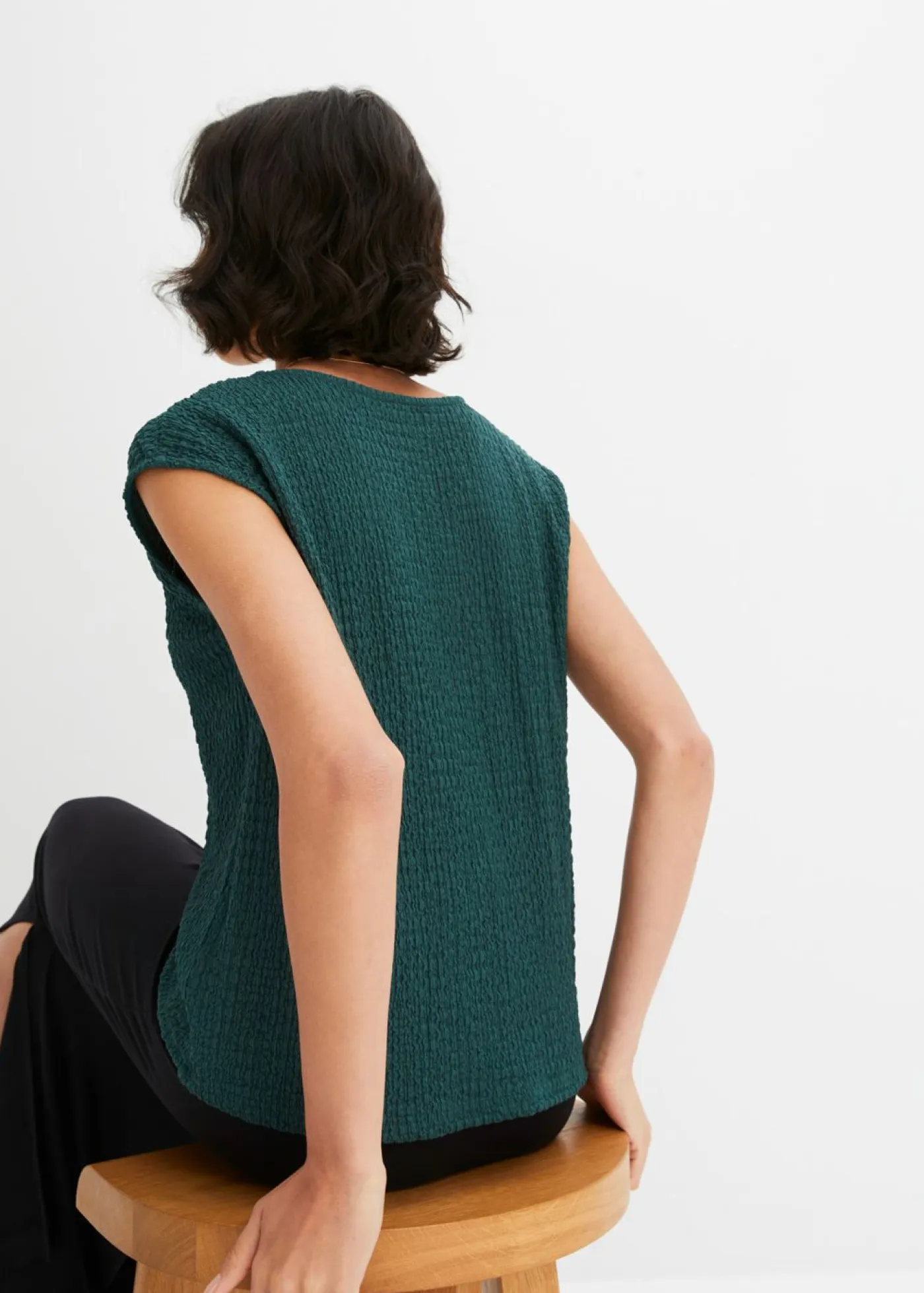 Clearance Top de crepé ligero Mujer Camisetas