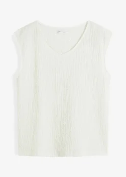 Sale Top de crepé ligero Mujer Camisetas