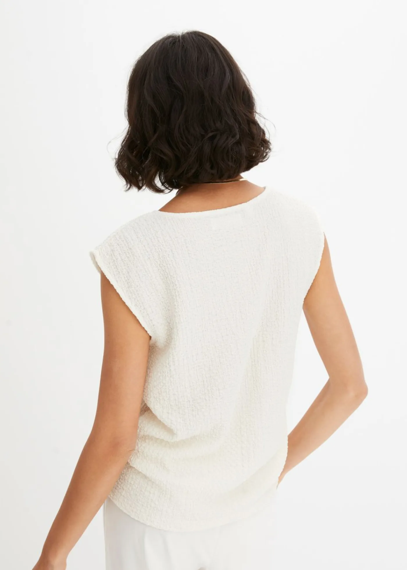 Sale Top de crepé ligero Mujer Camisetas