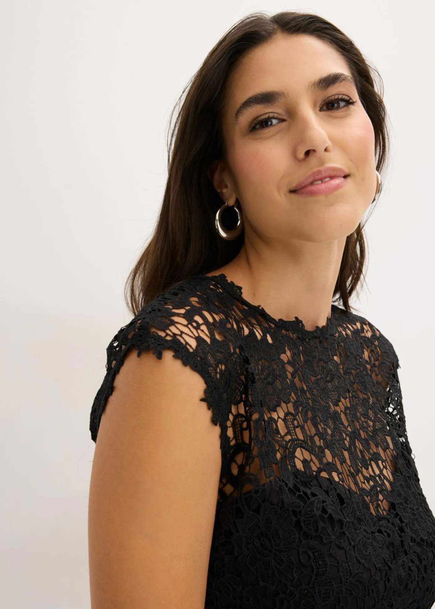 Outlet Top de encaje Mujer Camisetas|Novedades