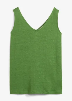 Top de lino puro Mujer Camisetas