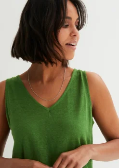 Top de lino puro Mujer Camisetas