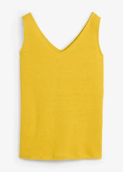 Clearance Top de lino puro Mujer Camisetas