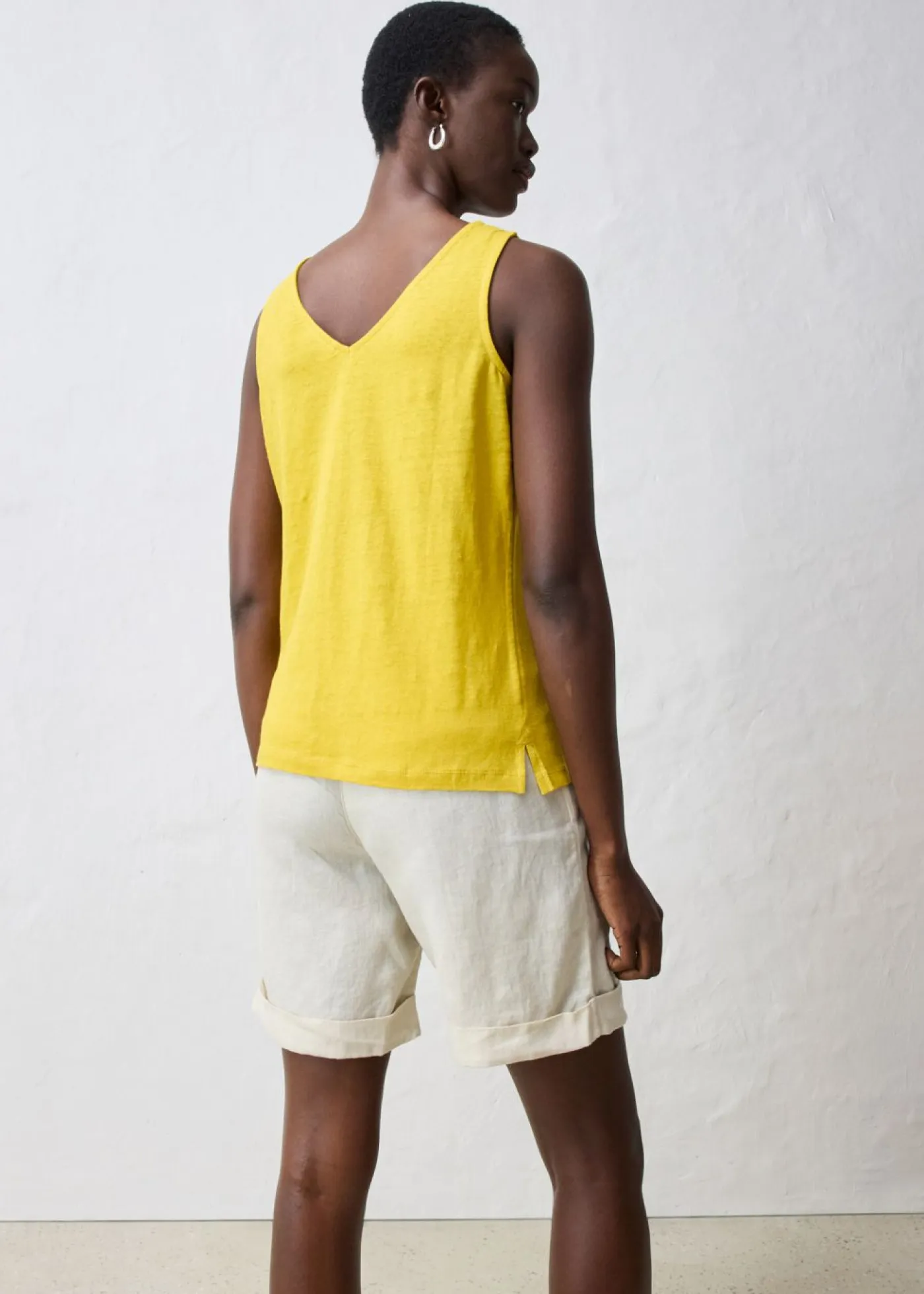 Clearance Top de lino puro Mujer Camisetas