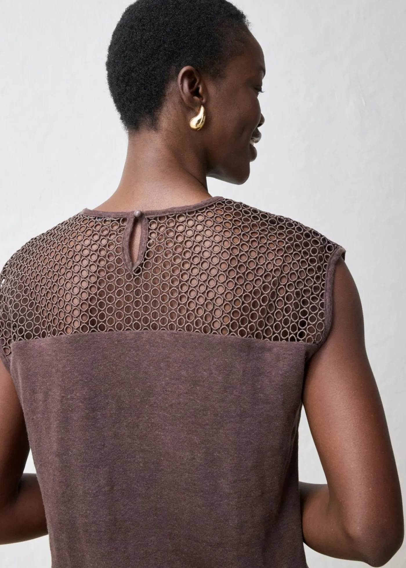Hot Top de lino puro Mujer Premium|Camisetas