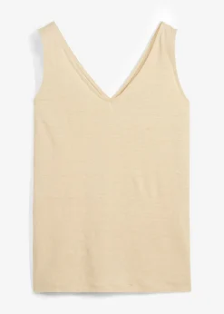 Hot Top de lino puro Mujer Camisetas