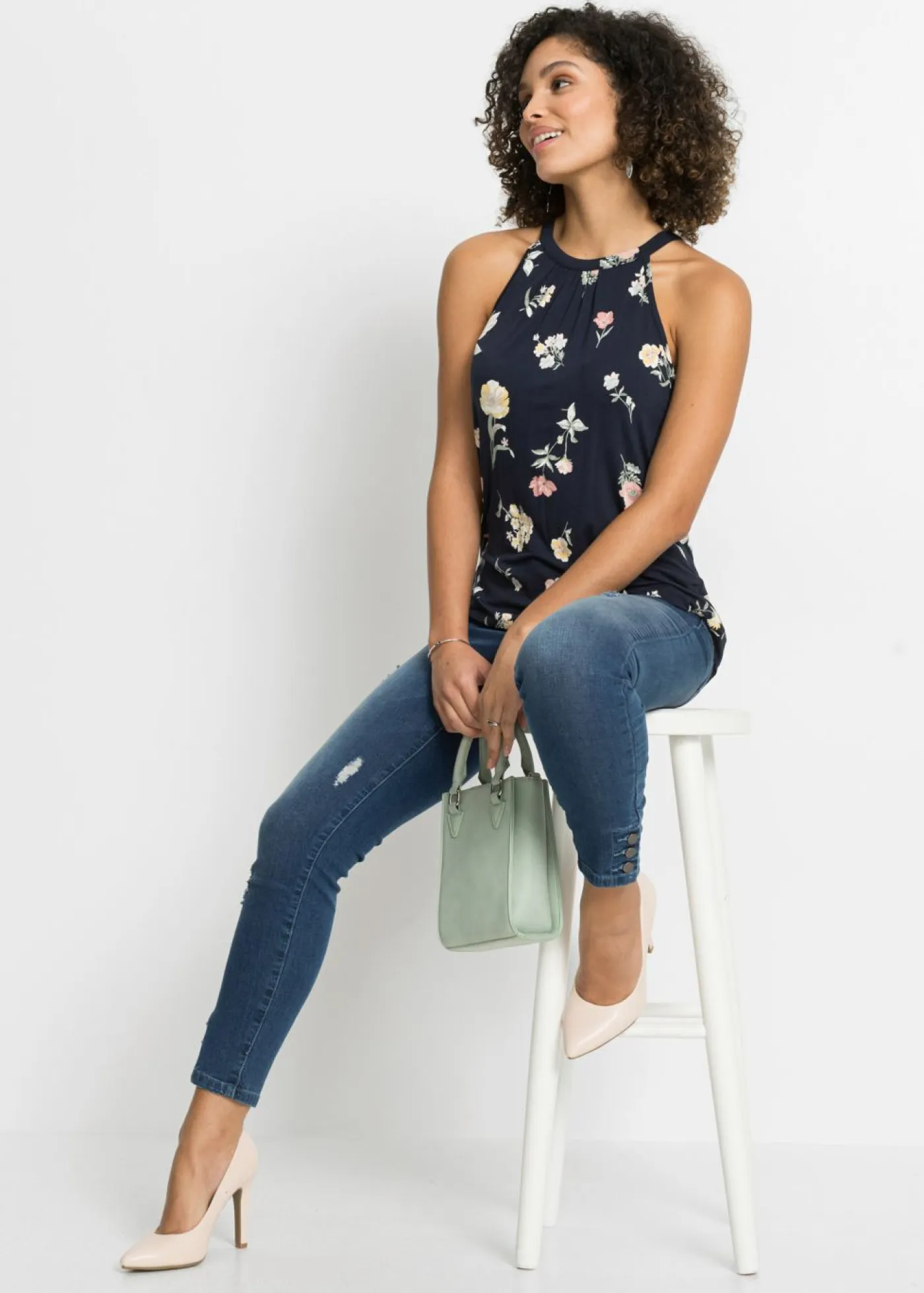 Top de mezcla de viscosa Mujer Camisetas