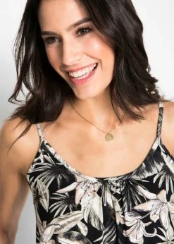 Sale Top de mezcla de viscosa suave con tirantes finos Mujer Camisetas