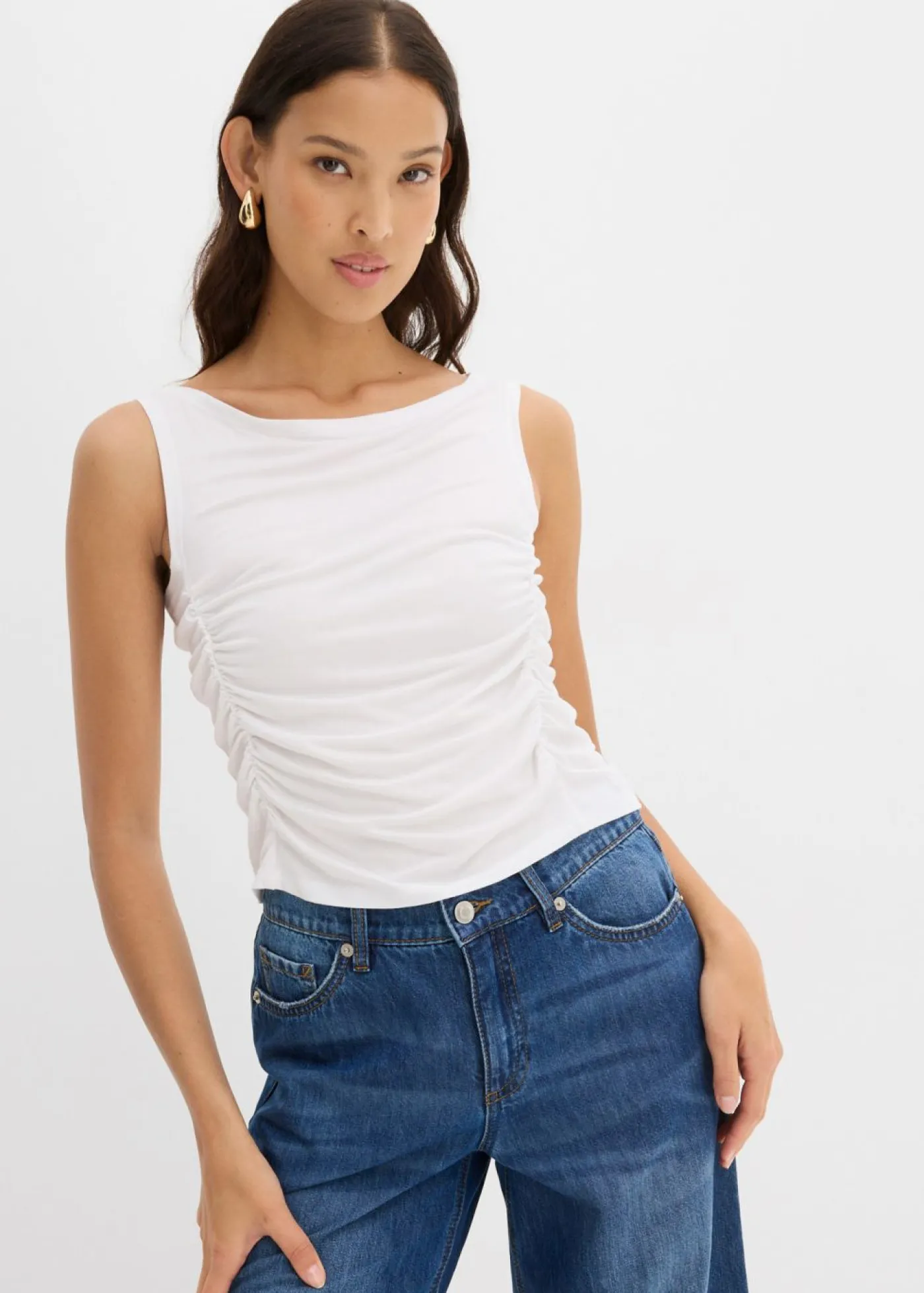 Online Top de mezcla de viscosa suave Mujer Camisetas