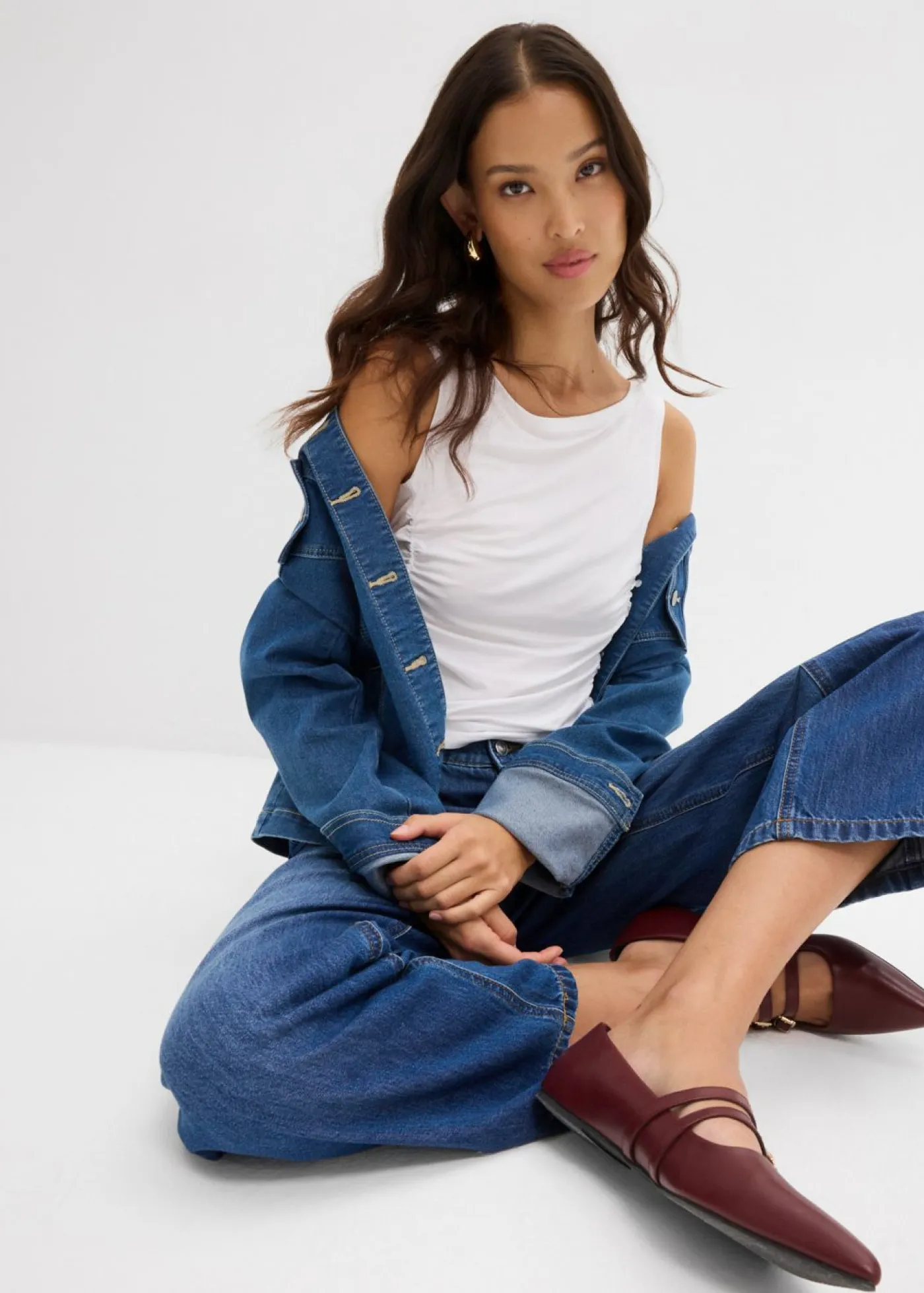 Online Top de mezcla de viscosa suave Mujer Camisetas