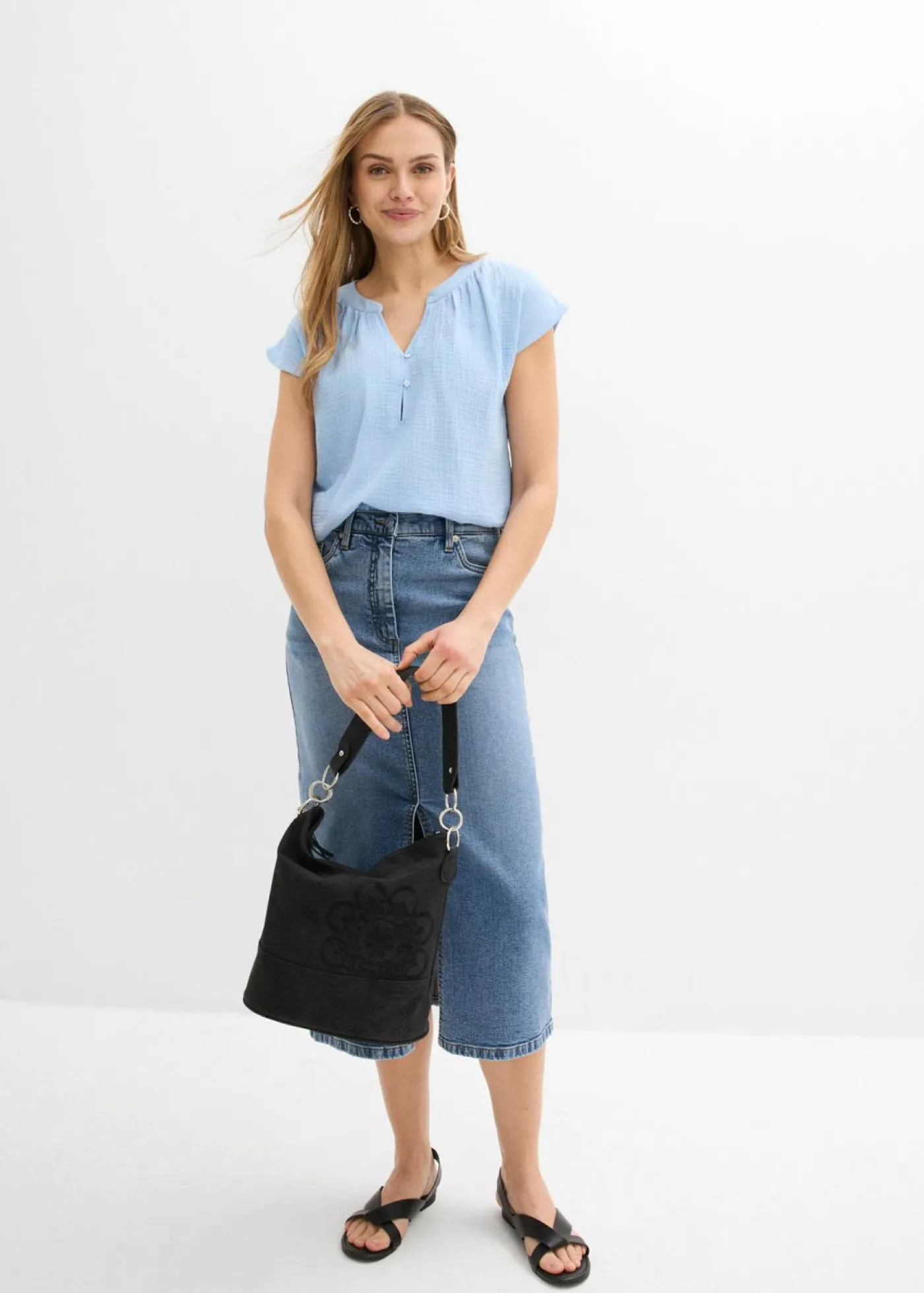 New Top de muselina de algodón puro Mujer Camisas Y Blusas