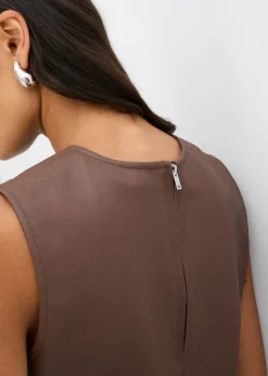 Top de piel sintética Mujer Esenciales|Camisetas