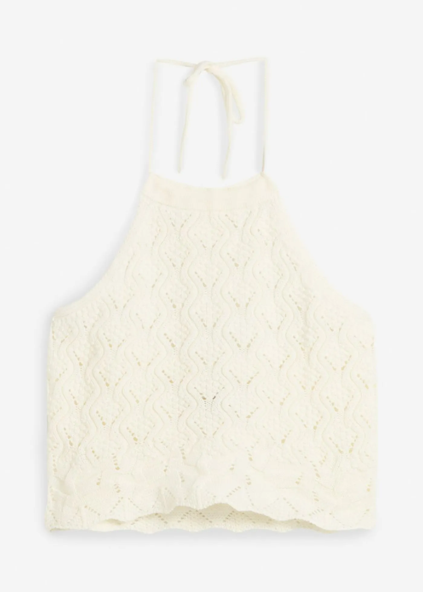 Outlet Top de punto anudado al cuello Mujer Camisetas|Ropa De Punto