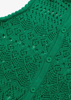 Hot Top de punto con patrón de punto calado Mujer Camisetas|Ropa De Punto
