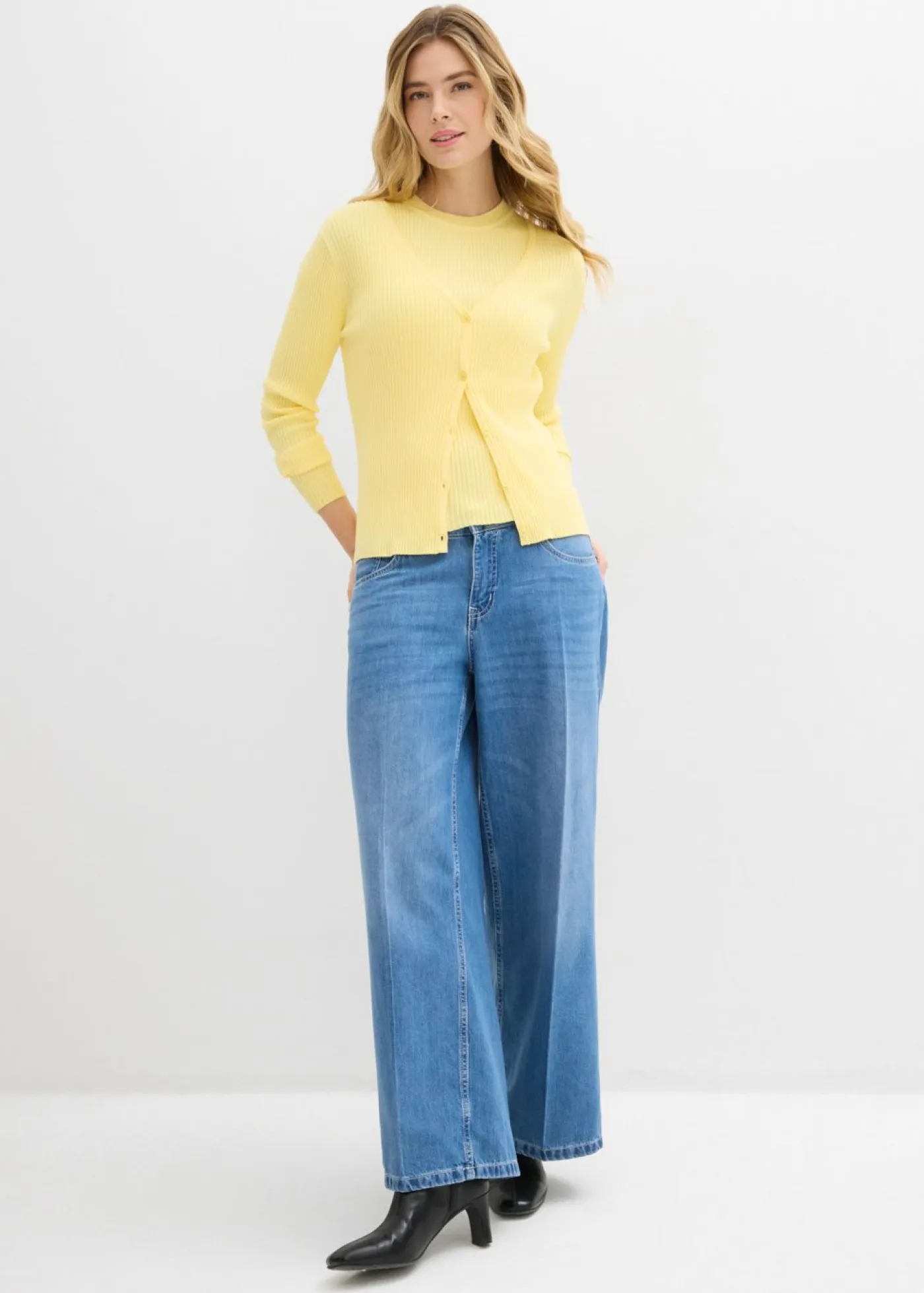 Top de punto con viscosa Mujer Camisetas|Novedades