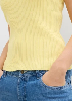 Top de punto con viscosa Mujer Camisetas|Novedades