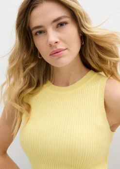 Top de punto con viscosa Mujer Camisetas|Novedades